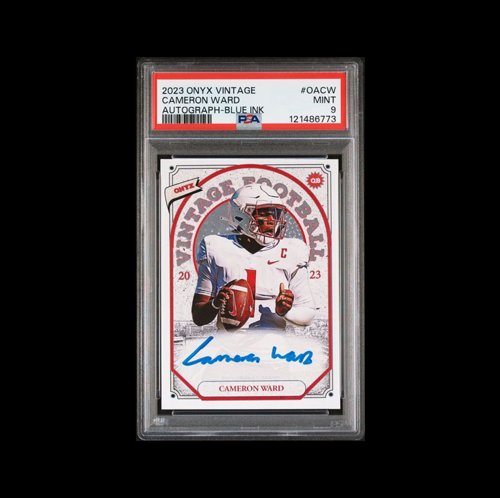 2023 ONYX VINTAGE #OACW CAMERON WARD AUTOGRAPH-BLUE INK