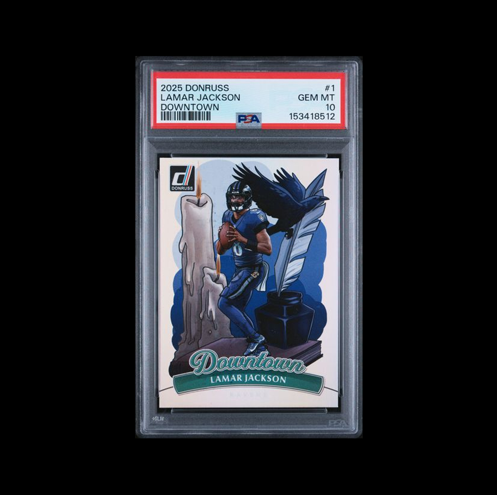 2025 PANINI DONRUSS DOWNTOWN #1 LAMAR JACKSON